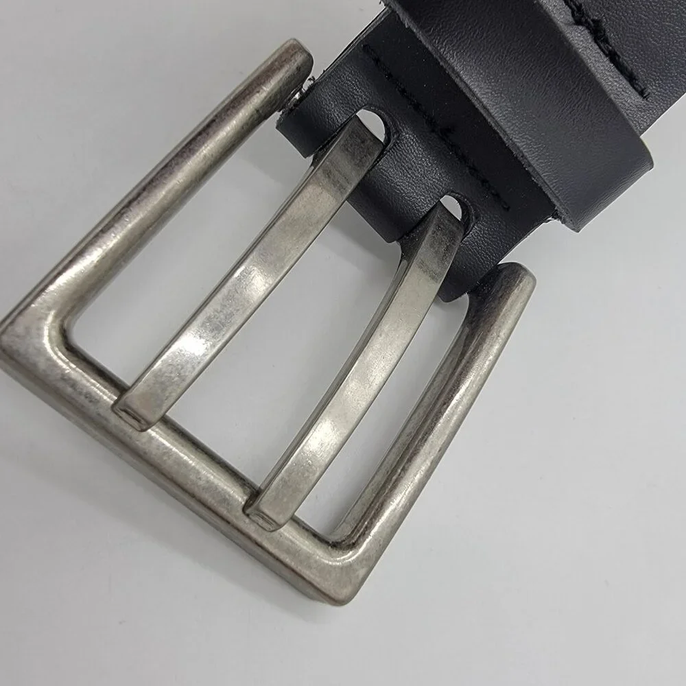 Mens Projek Belt Raw Bonded Leather Belt Made in‎ Canada Black Size 38 Heavy EUC